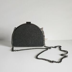 A New Day Black Glitter Evening Clutch NEW